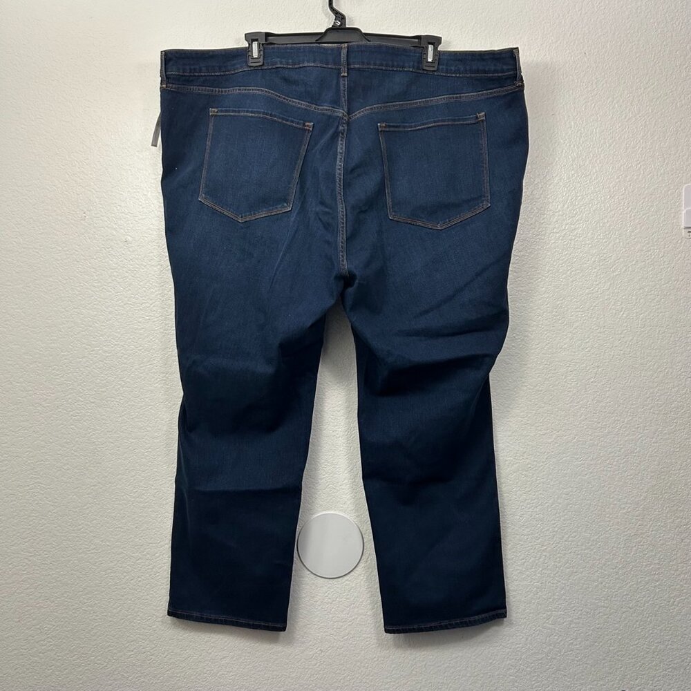 Old Navy Plus Size Mid Rise Power Slim Straight Jeans - Picture 6 of 13